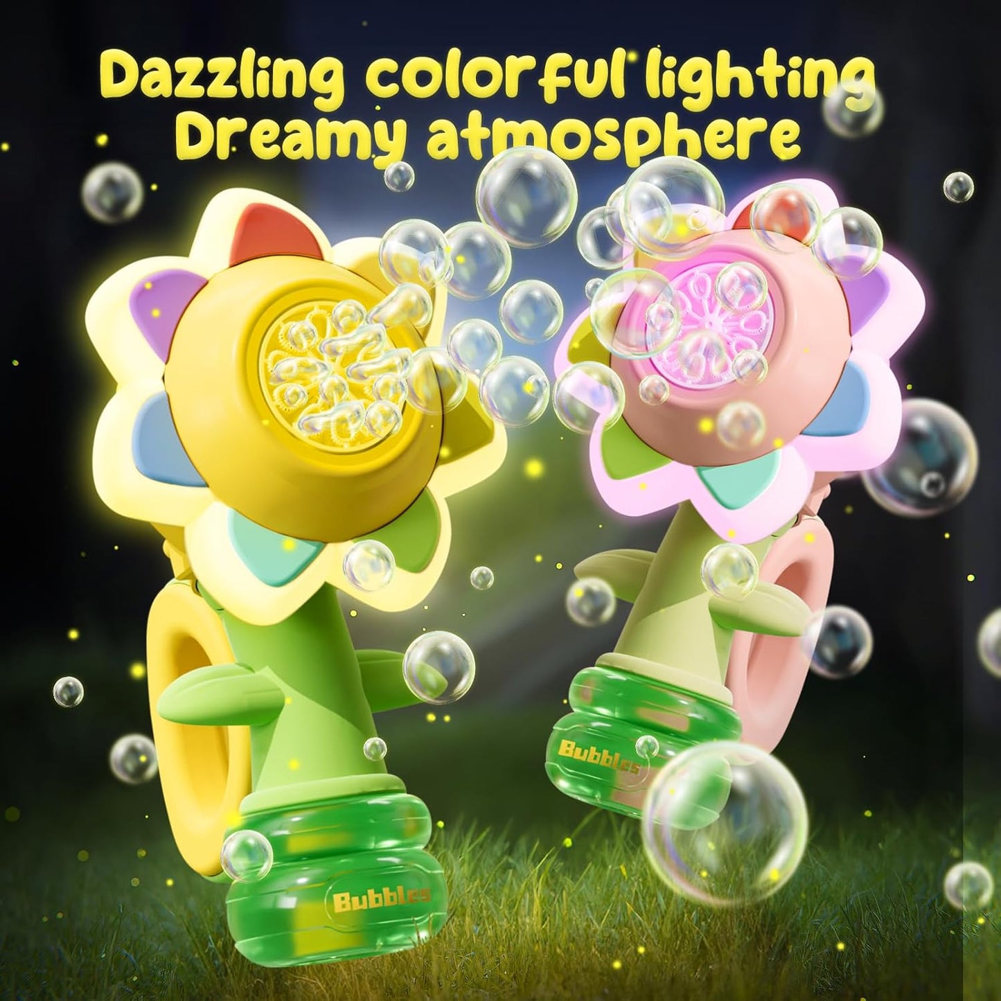 LED Flower Bubble Blaster for Kids