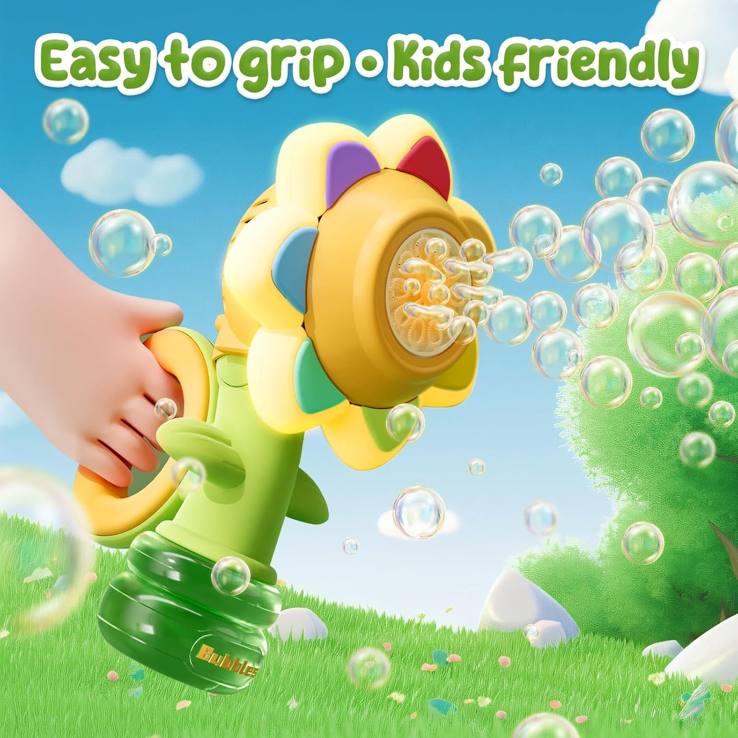 LED Flower Bubble Blaster for Kids