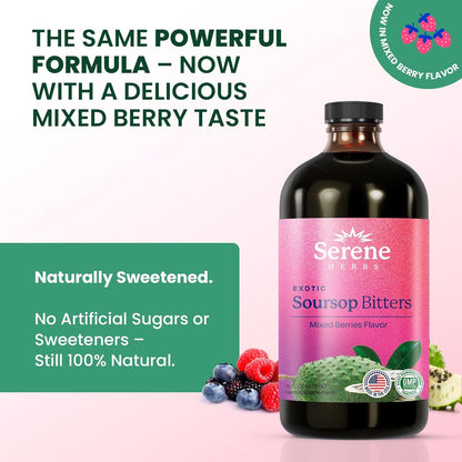 🌿 Serene Herbs Vitality 15™ Soursop Bitters – Premium 15-in-1 Herbal Formula