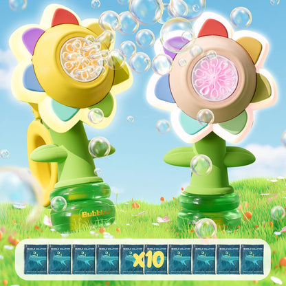 LED Flower Bubble Blaster for Kids