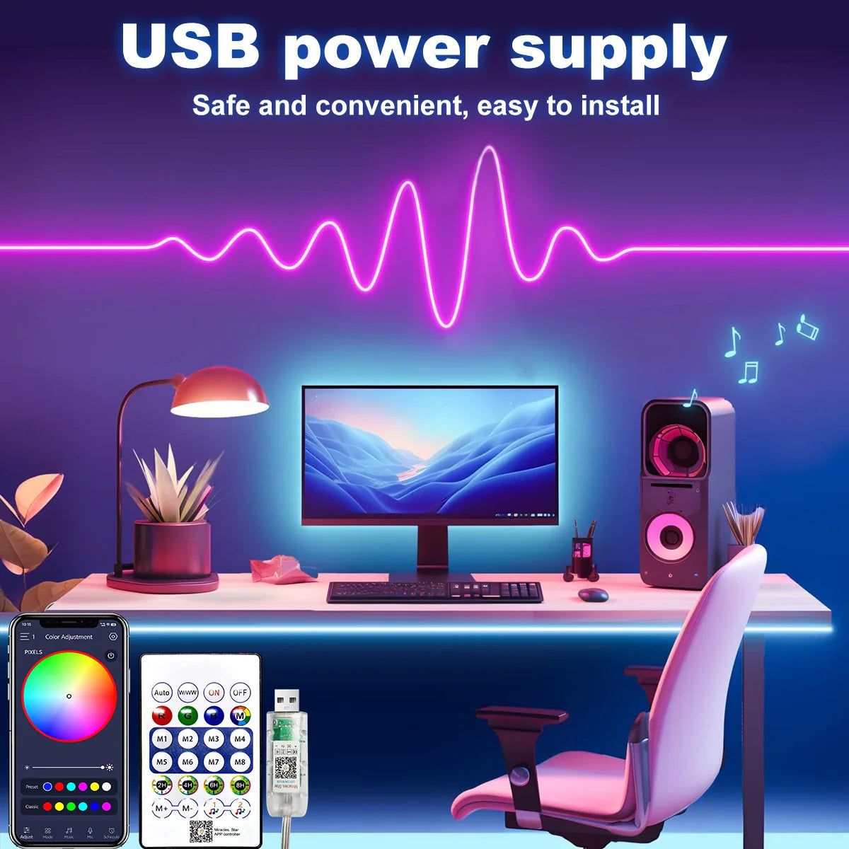 Faugettt GlowFlex RGB LED Strip