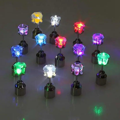 GlowFusion LED Stud Earrings – Light Up Your Style (1 Pair )
