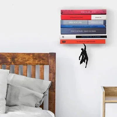 Superhero Bookend Figurines – Stylish Metal Support for Your Bookshelf